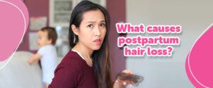 What causes postpartum hair loss